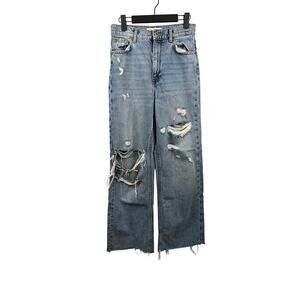 Zara Distressed Womens Jeans The 90s Full Length Size 2